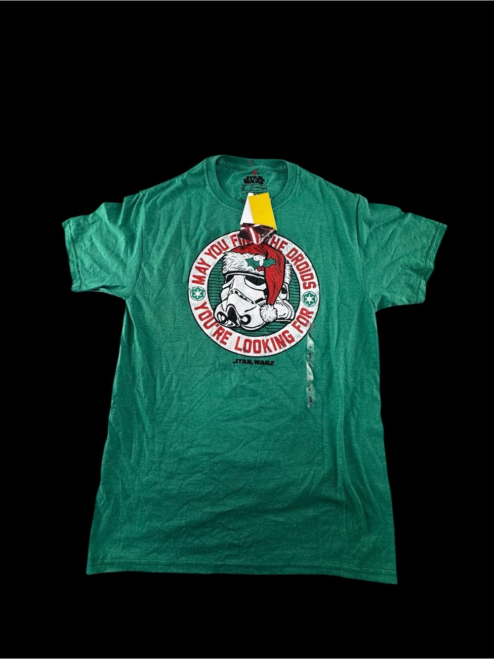 Star Wars Men's Green Graphic Tee with Festive Stormtrooper